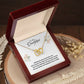 Daughter Gift Necklace - Interlocking Hearts - Watching You Grow White Card
