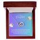 Daughter Gift Necklace - Interlocking Hearts - In My Heart Blue Card