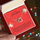 Daughter Gift Necklace - Interlocking Hearts - In My Heart Red Card