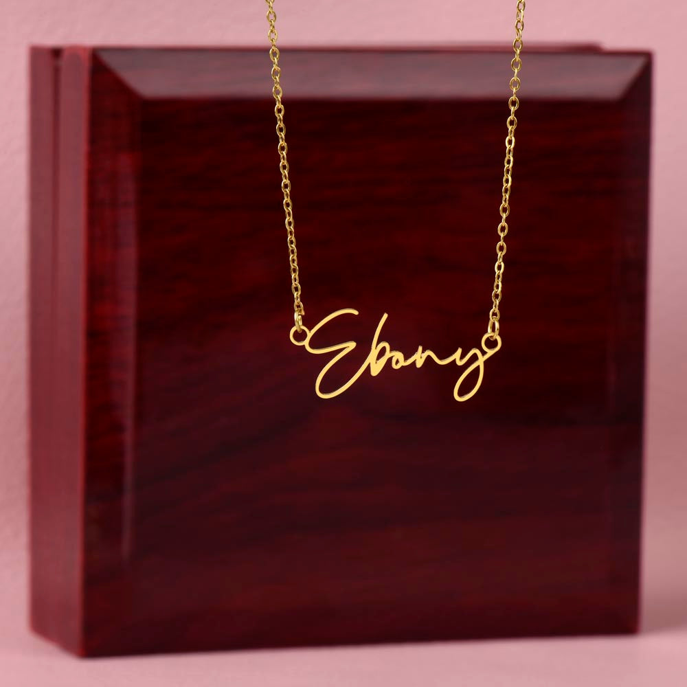 Personalized Signature Name Necklace - Girlfriend Gift