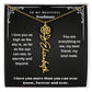 Personalized Gift Necklace - Birth Flower Name Necklace Black Card