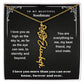 Personalized Gift Necklace - Birth Flower Name Necklace Black Card
