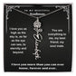 Personalized Gift Necklace - Birth Flower Name Necklace Black Card