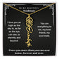 Personalized Gift Necklace - Birth Flower Name Necklace Black Card