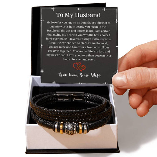 Husband Gift Bracelet - Love You Forever