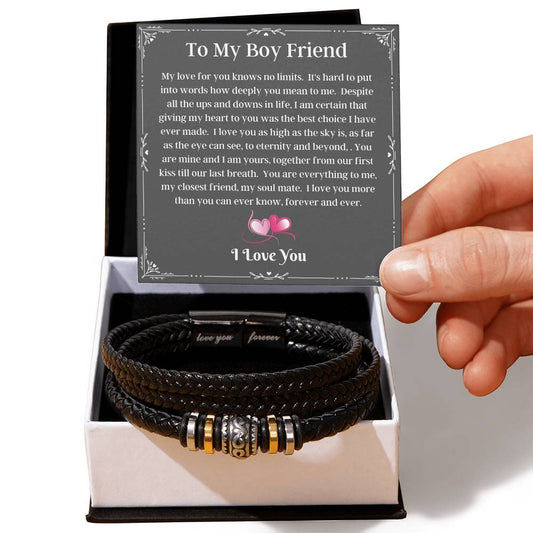 Boy Friend Gift Bracelet - Love You Forever