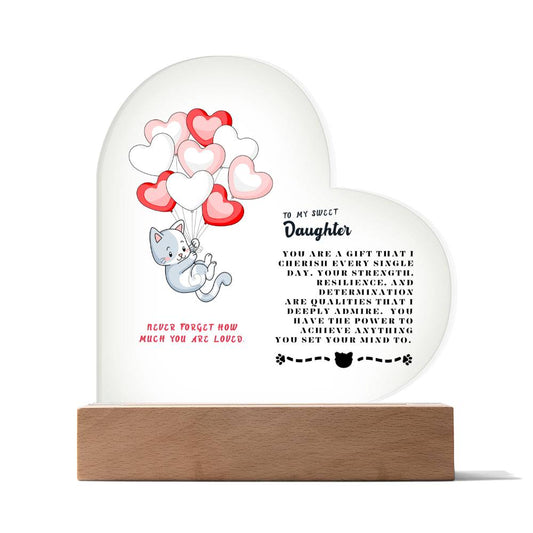 Daughter Gift - Heart Interior Decor - Balloon (With Night Light Option)