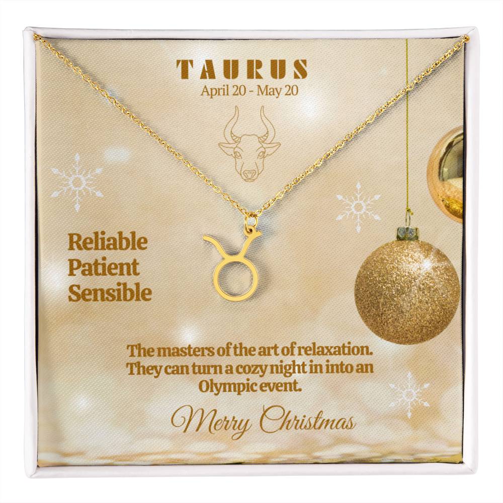 Zodiac Symbol Necklace - Taurus