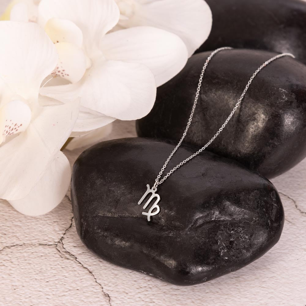 Zodiac Symbol Necklace - Virgo 處女座 (Chinese Message Card)