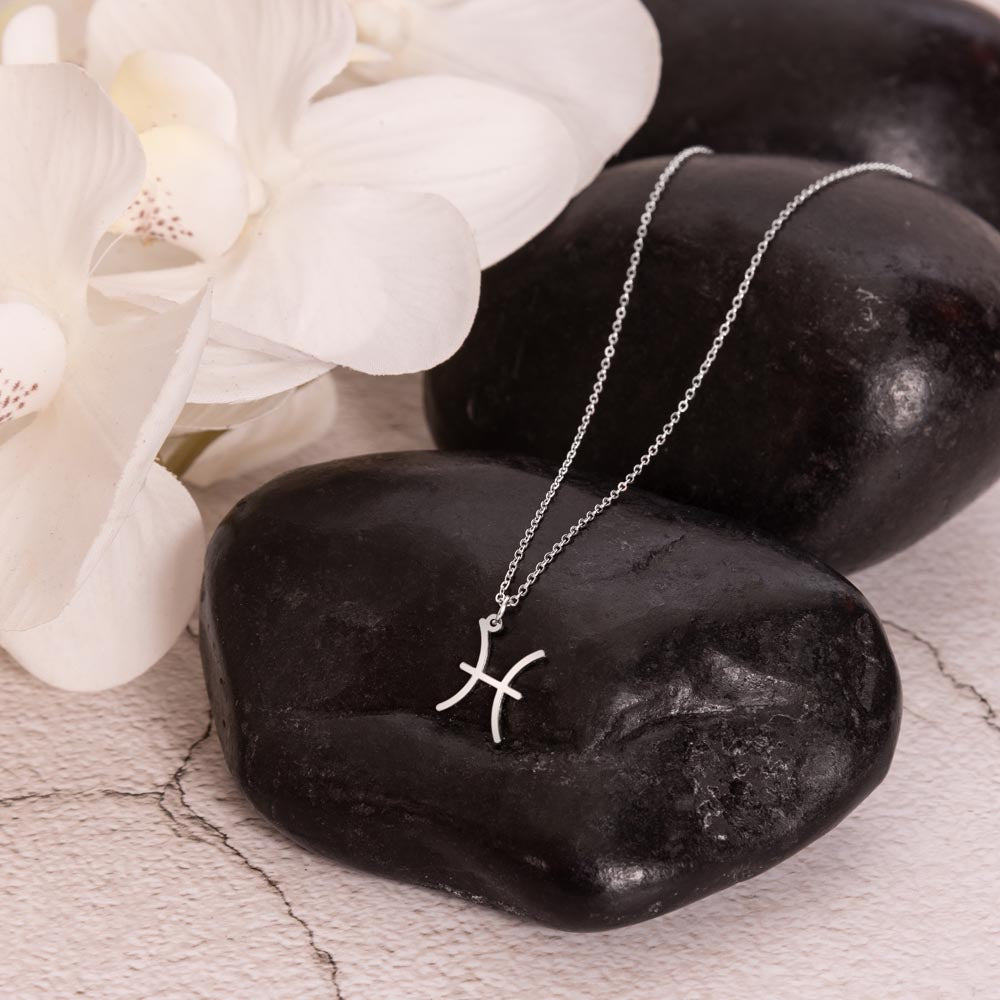 Zodiac Symbol Necklace - Pisces