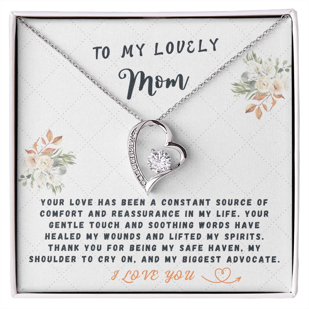 Mother Gift Necklace - Forever Love - Constant Source Of Comfort White Card