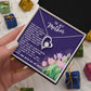 Mother Gift Necklace - Forever Love- Source Of Inspiration Navy Card