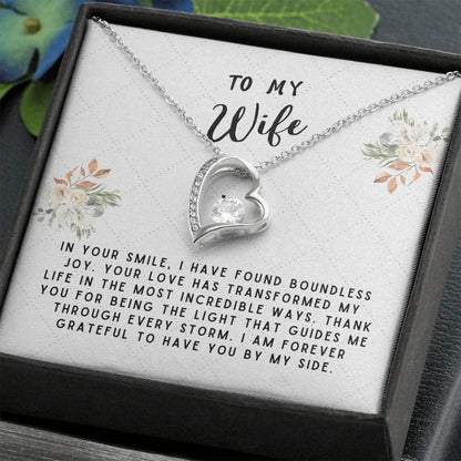 Wife Gift Necklace - Forever Love - In Your Smiles White Card
