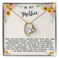 Mother Gift Necklace - Forever Love - Guiding Light In My Life Beige Card