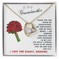 Grandmother Gift Necklace - Forever Love - Roses White Card