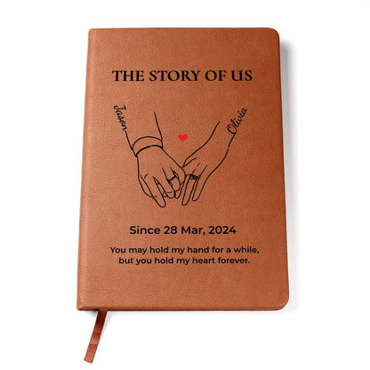 Personalized Wedding Couples Gift, Custom Leather Journal, Anniversary Gifts For Him, For Her, Gift For Wife For Husband, Valentine Gifts