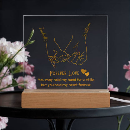 Custom Couple Hand Holding Line Art Acrylic Plaque, Couple Anniversary Gifts, Home Decor, Promise Presents, Wedding Gifts, Birthday Gifts