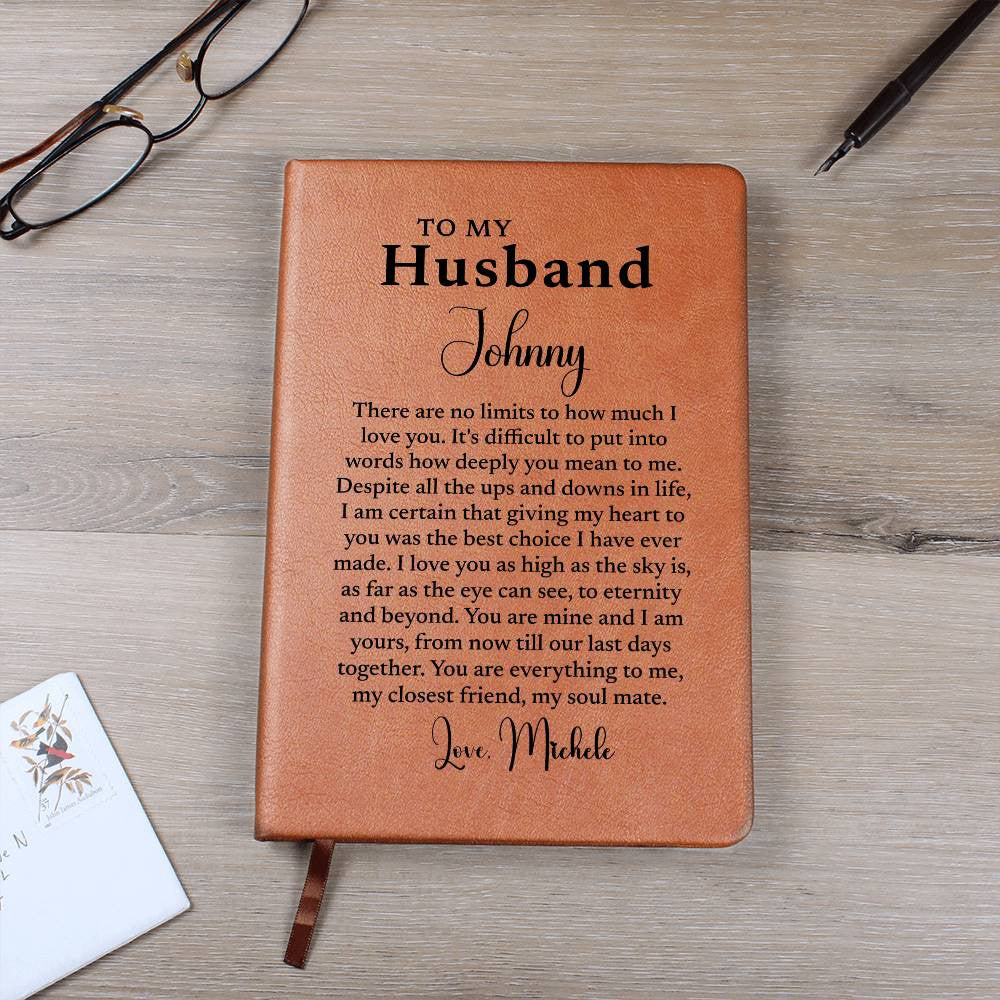 To My Husband Personalized Journal, Gift for Husband from Wife, Custom Name Journal, Husband Birthday Gift, Leather Journal, Valentine Gift