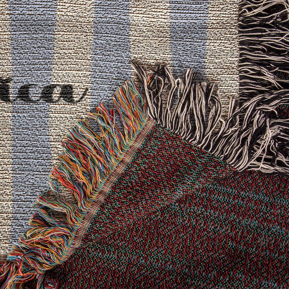Custom Couples Woven Blanket, Personalized Name Striped Throw, Anniversary Gift, Engagement or Wedding Gift, Unique Holiday Gift For Him Her