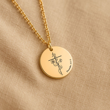 Personalized Next Chapter Necklace, Graduation Gift, New School, New Job, Retirement, Farewell Gift, Custom Christian Jewelry, Bible Verse